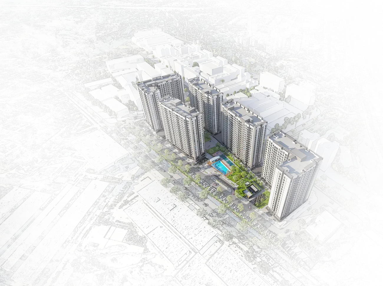 Phối cảnh tổng thể dự án Phoenix Homes